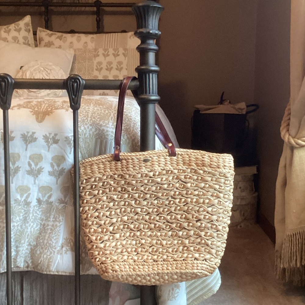 Scala Natural Woven Tote Bag